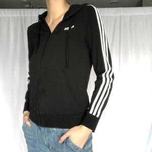 Black adidas zipped hoodie